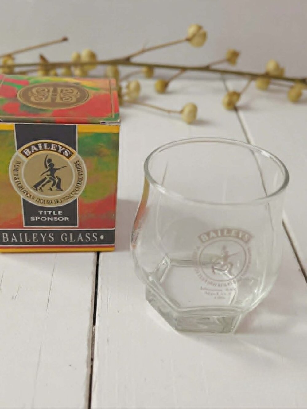 Vintage Baileys Irish Cream Glass In Box Figure Skating Champions